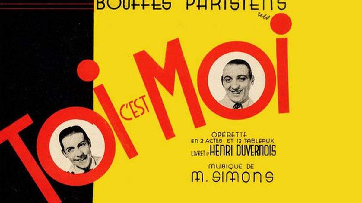 Opereta de Moisés Simons, en les Bouffes Parisiens, 1937.