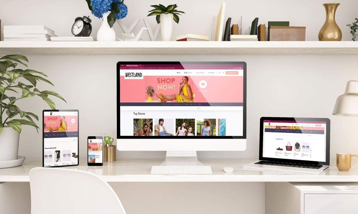 Plataforma digital de Westland Mall, Shop Now, que permite a los compradores planificar previamente una visita en persona al centro comercial mediante la búsqueda de productos