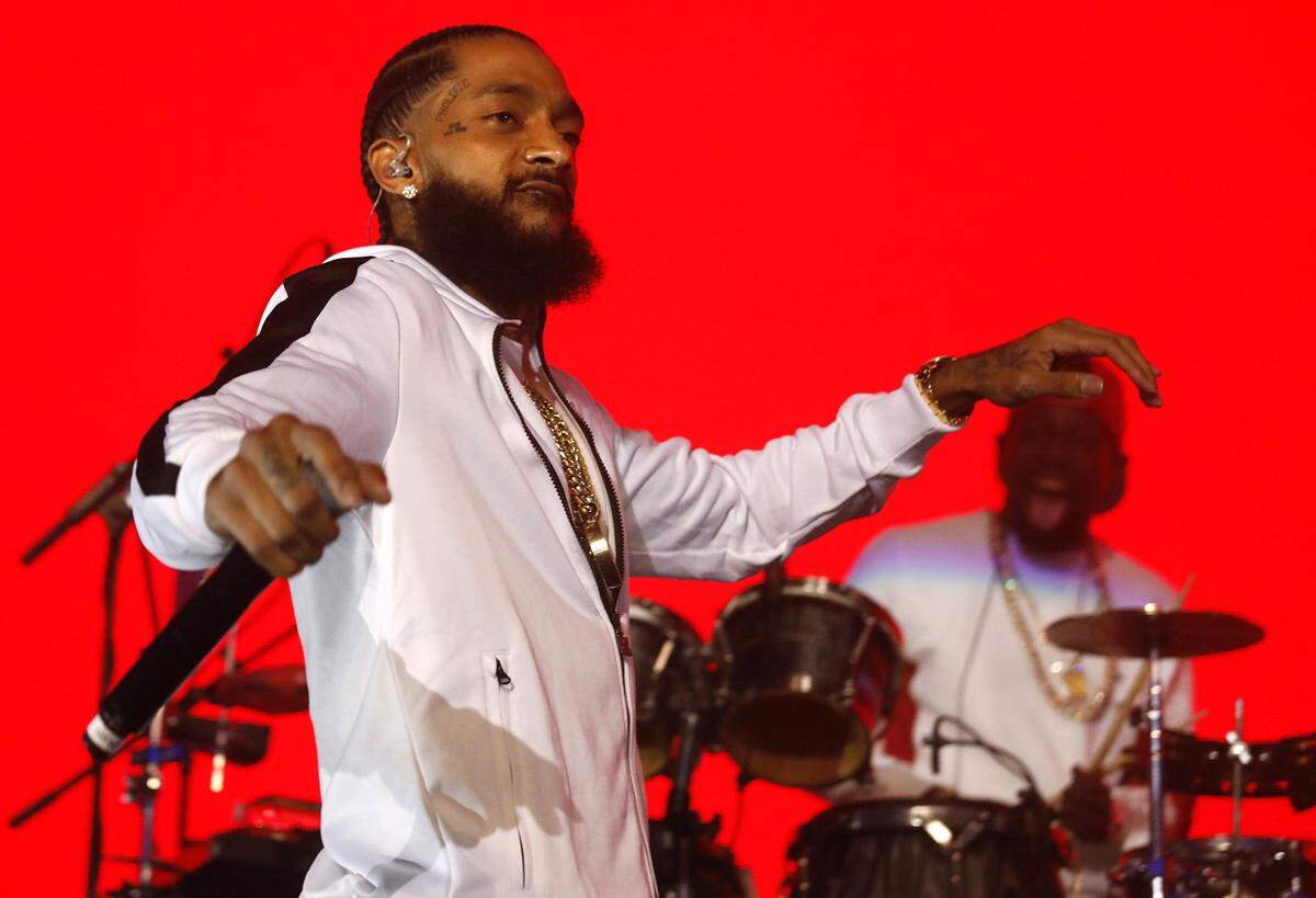 Nipsey Hussle during a performance on February 15, 2018 in Hollywood, California.