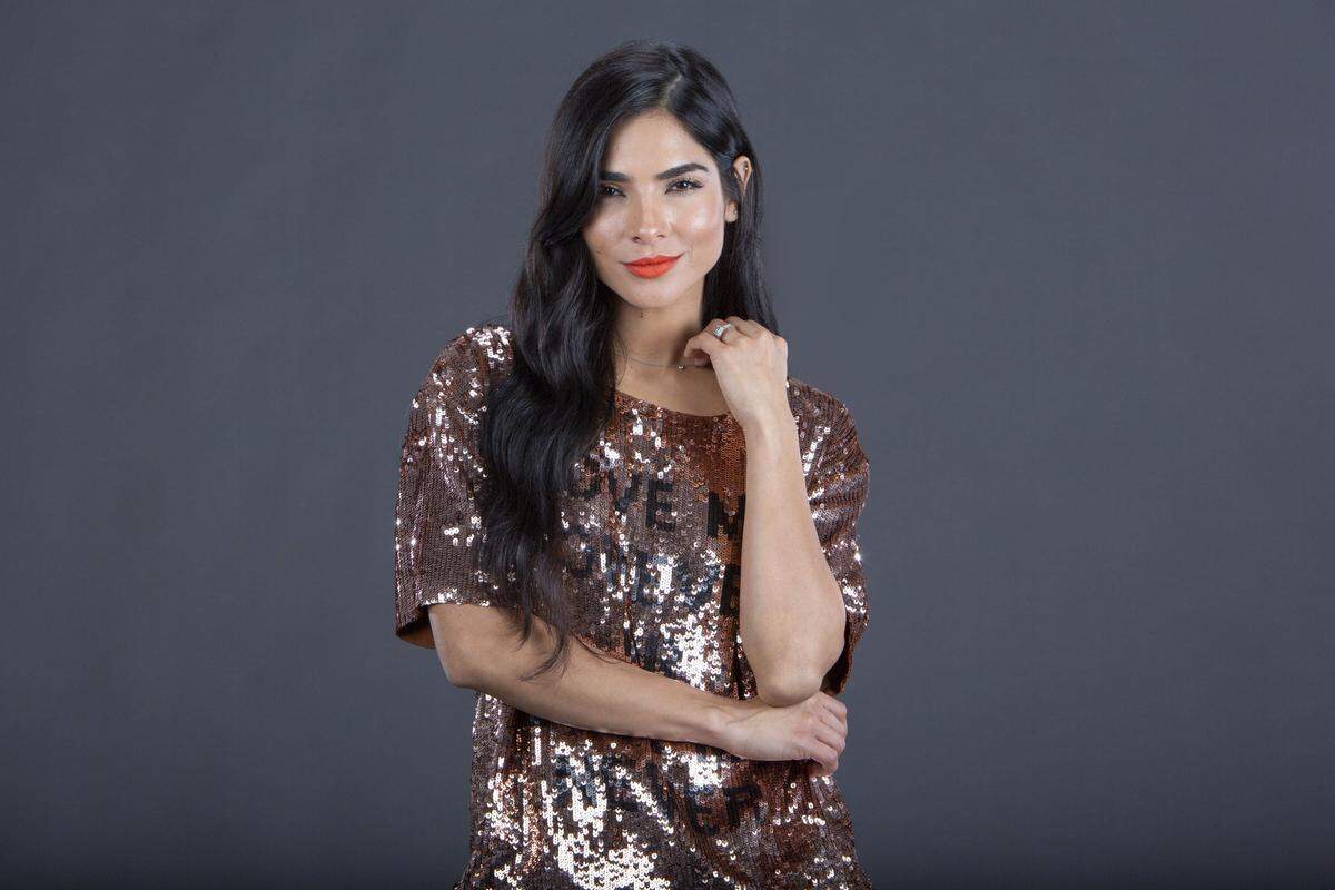 La presentadora mexicana Alejandra Espinoza en las oficinas de El Nuevo Herald, en Doral, el 25 de junio. Espinoza será la presentadora de la nueva edición de Nuestra Belleza Latina, en el otoño.
