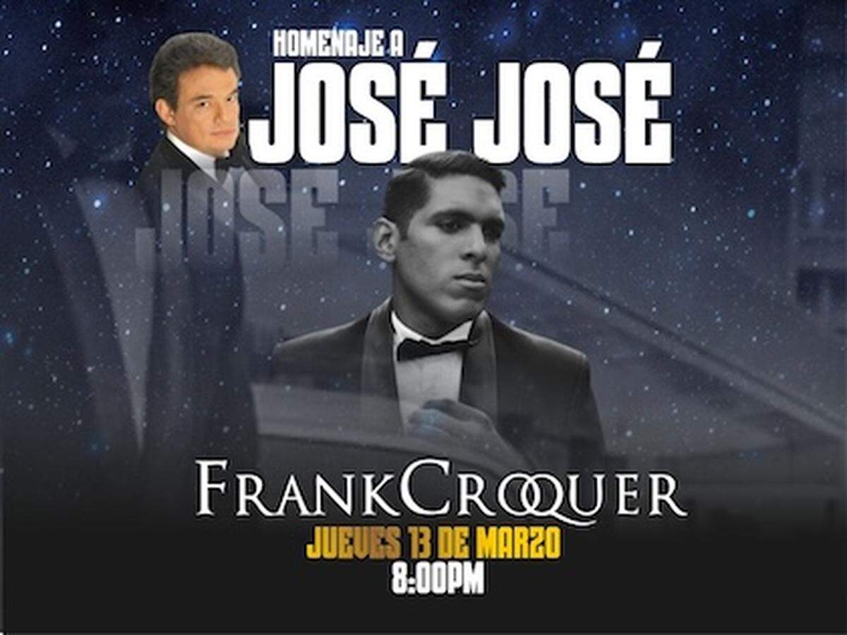 Frank Croquer en Homenaje a José José&nbsp; en el Teatro Trail;.