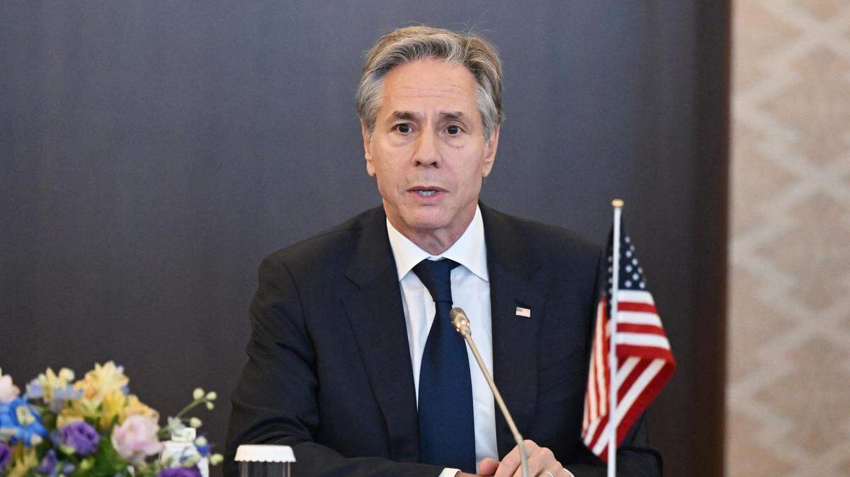 El secretario de Estado estadounidense, Antony Blinken, da una conferencia de prensa el 29 de julio de 2024, en Tokio.
