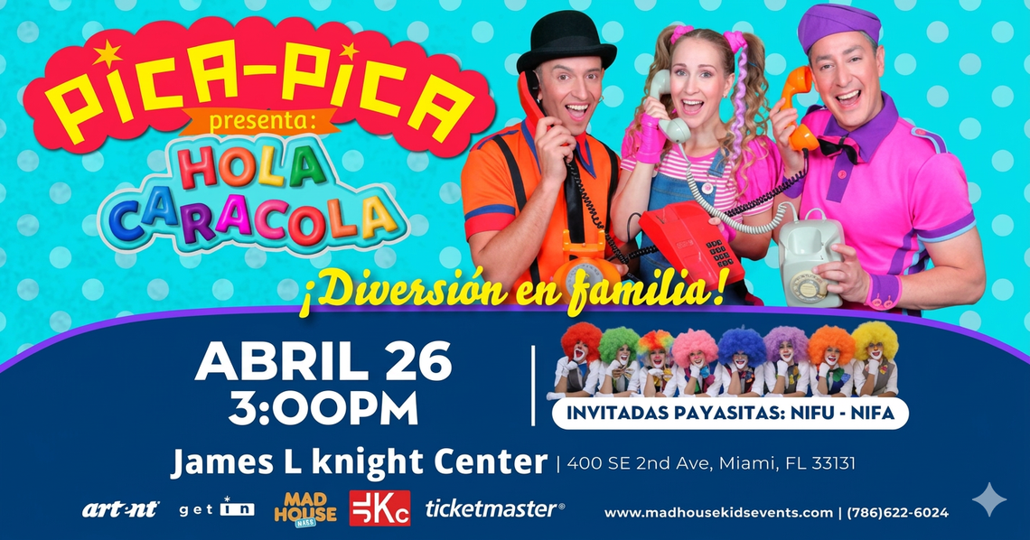 Pica Pica presenta “Hola Caracola” en el James L. Knight Center.