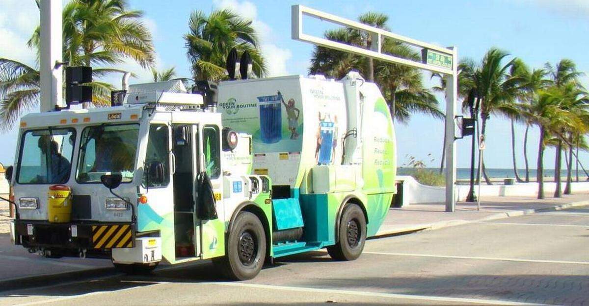 Camión de basura en Fort Lauderdale.