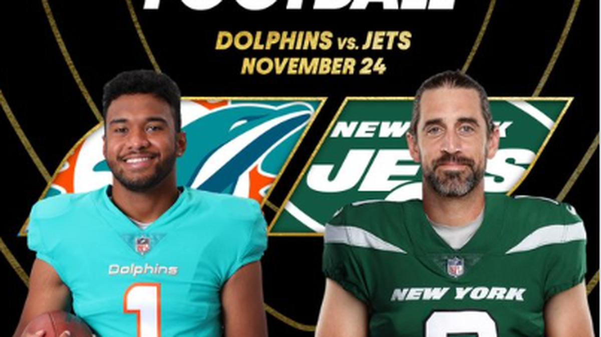 La NFL anunció el miércoles que los Dolphins jugarán contra los Jets en Nueva York el viernes 24 de noviembre en su primer juego en la historia en el Black Friday.