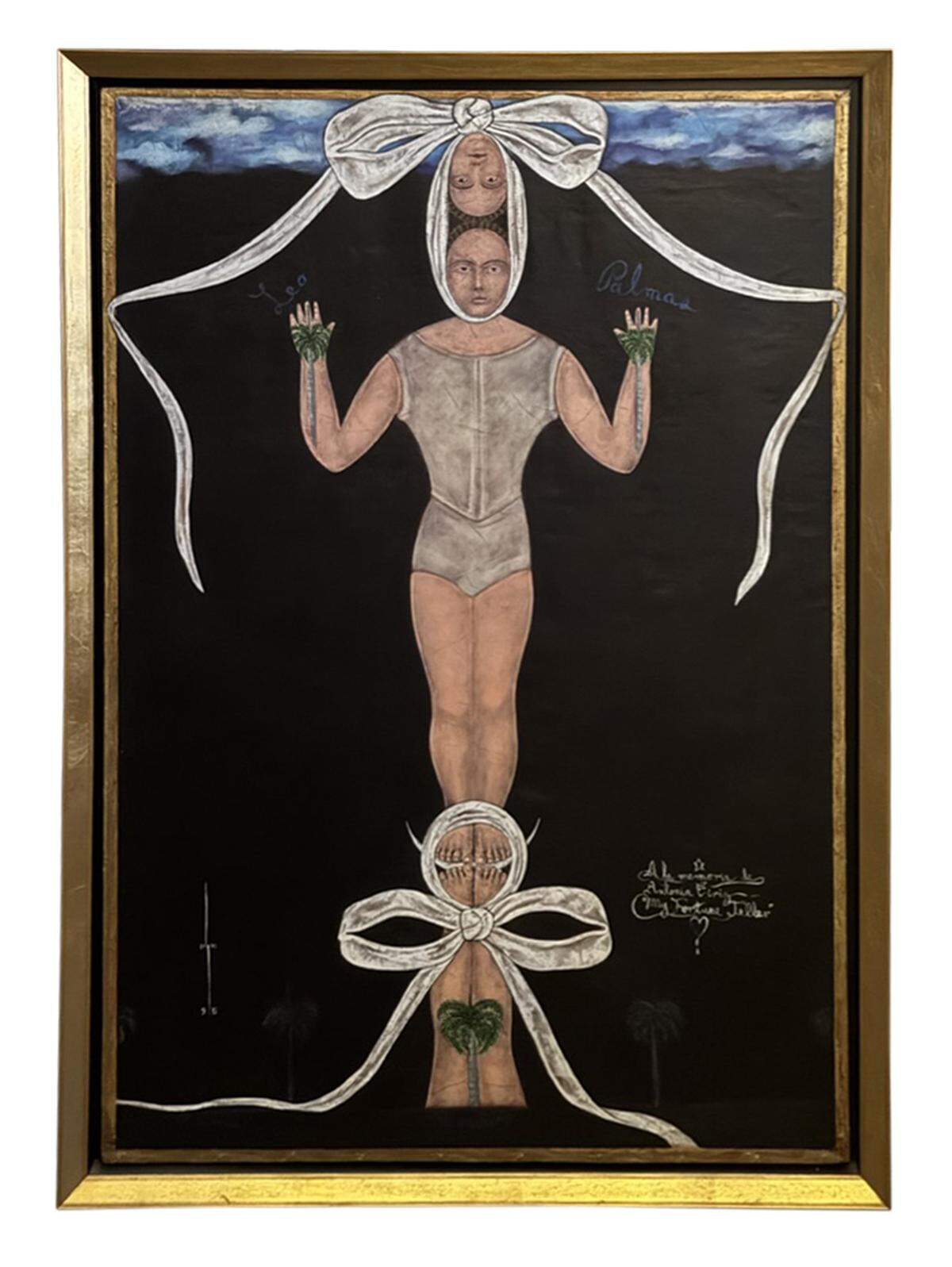 “My Fortune Teller”, 1995. Acrílico y óleo sobre lino, 91 x 61 pulgadas. Colección Gustavo Valdés, Guttenberg, Nueva Jersey.
