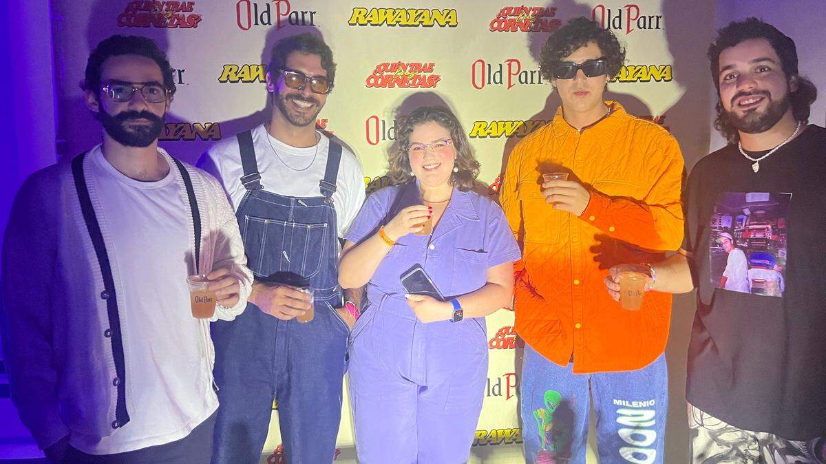 La banda venezolana Rawayana el día de su concierto en Mana Wynwood, en Miami, promocionando su trago el ‘Old Parr Rawy’.