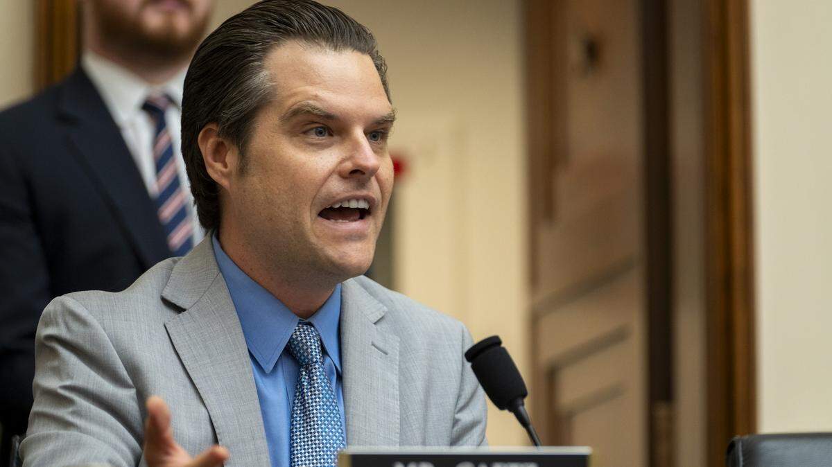 File: U.S. Rep. Matt Gaetz, R-Florida, seen on July 27, 2023, in the Capitol in Washington D.C.