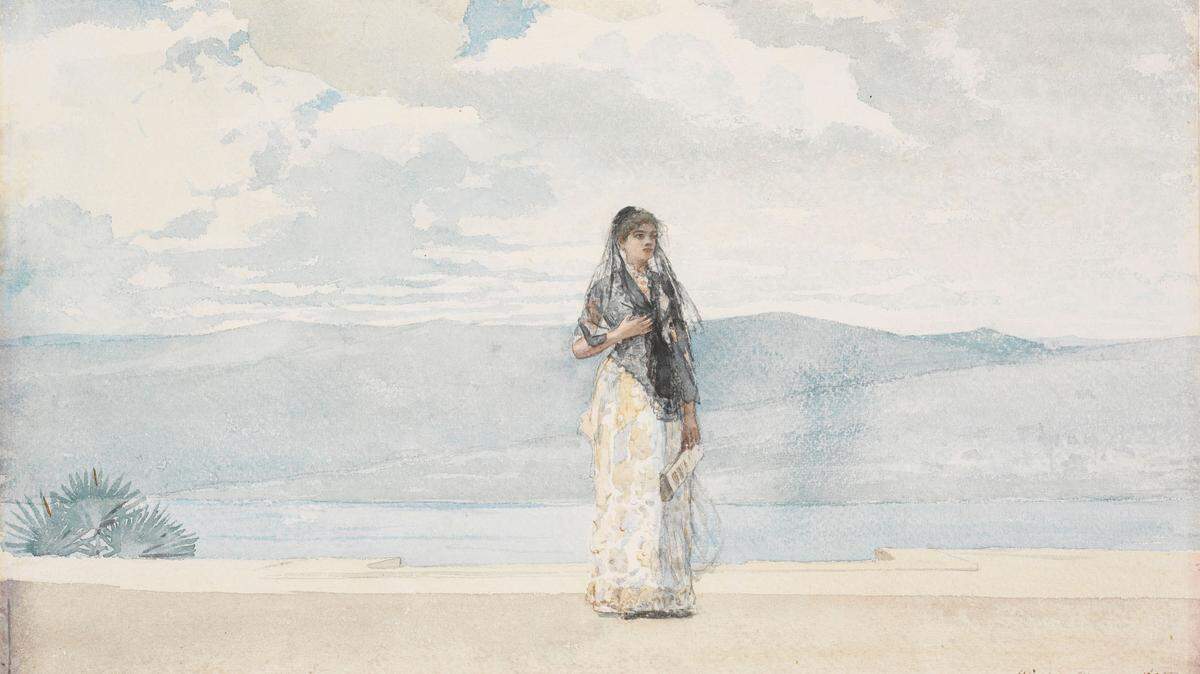 “Governor’s Wife”, 1885, de Winslow Homer, forma parte de la exhibición “In the Mind’s Eye: Landscapes of Cuba” en el Frost Museum of Art FIU.