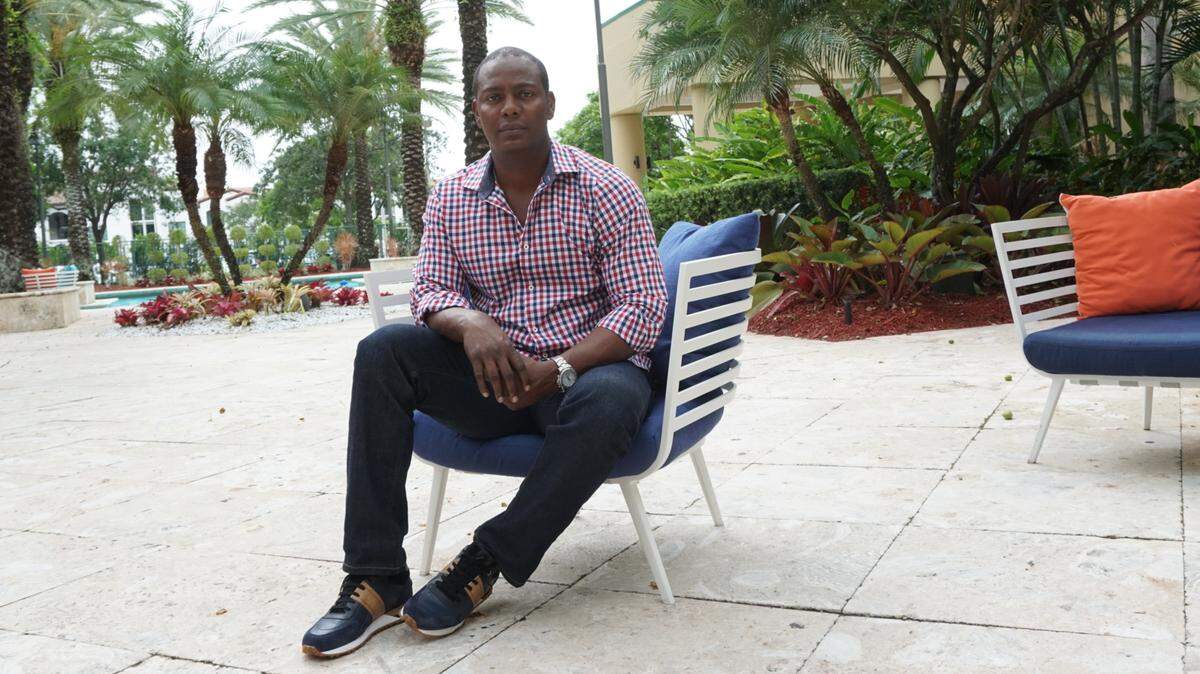 Edgar Rentería habló con el Nuevo Herald en el hotel Intercontinental Doral, el pasado viernes.