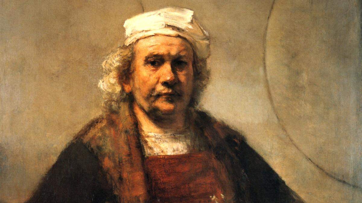 “Autorretrato con dos círculos”, 1665-69, del pintor holandés Rembrandt.