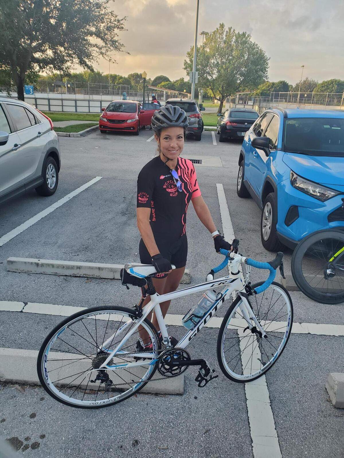 En plena práctica. Silvia Trevisiol se prepara con enorme entusiasmo para su debut en el Dolphins Challenge Cancer.
