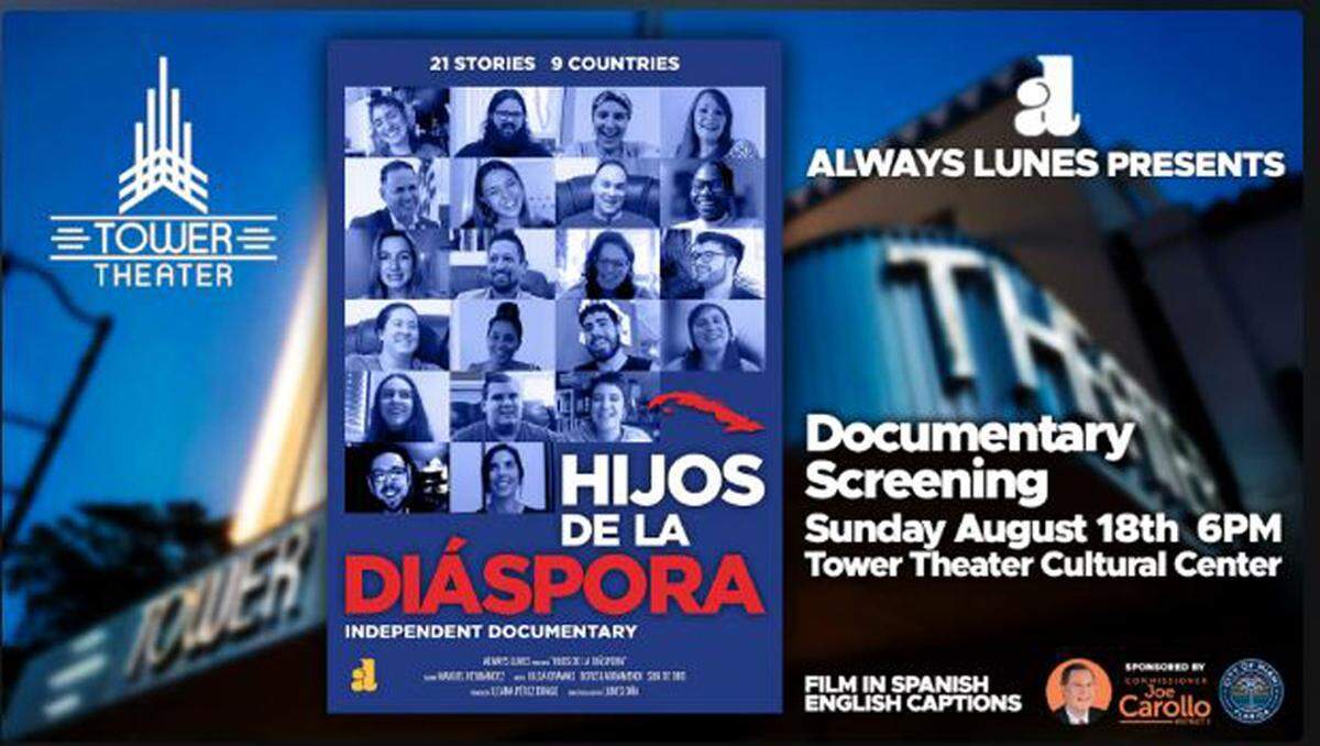 Documental ‘Hijos de la diaspora’ en el Teatro Tower.