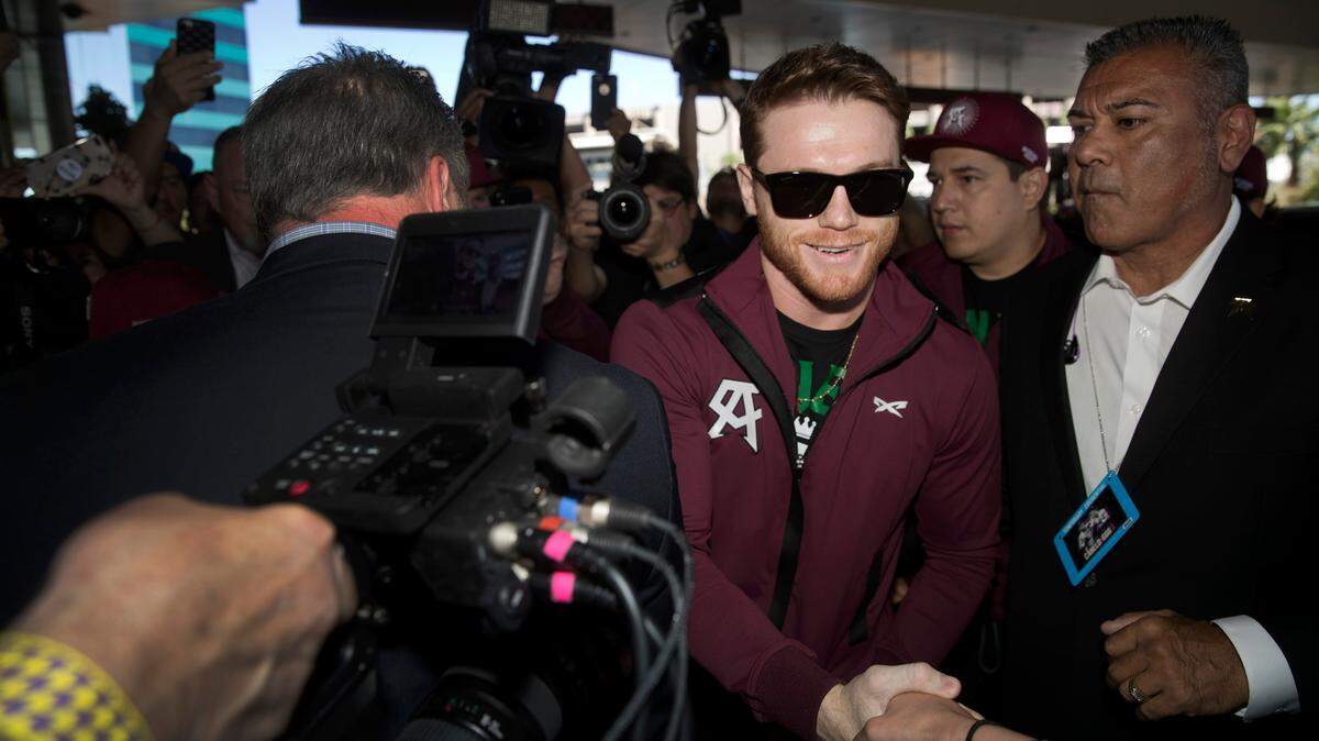 CANELO ÁLVAREZ a su llegada a la T-Mobile Arena de las Vegas el martes 11 de septiembre de 2018 para su pelea del sábado en Las Vegas.