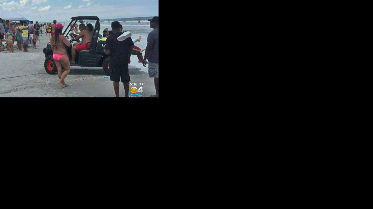El incidente ocurrió en Neptune Beach, al norte de Jacksonville Beach. Cortesía CBS4