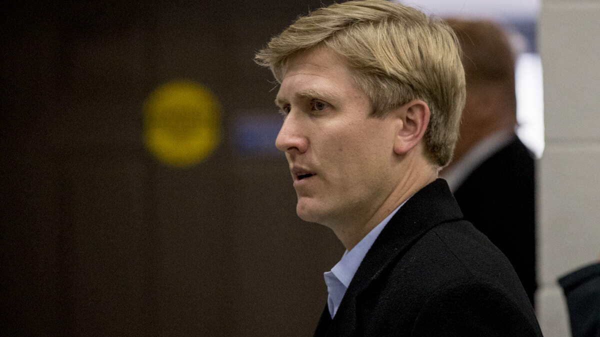 Nick Ayers arriba a una conferencia de prensa del presidente Trump en Camp David, Maryland, el 6 de enero del 2018.