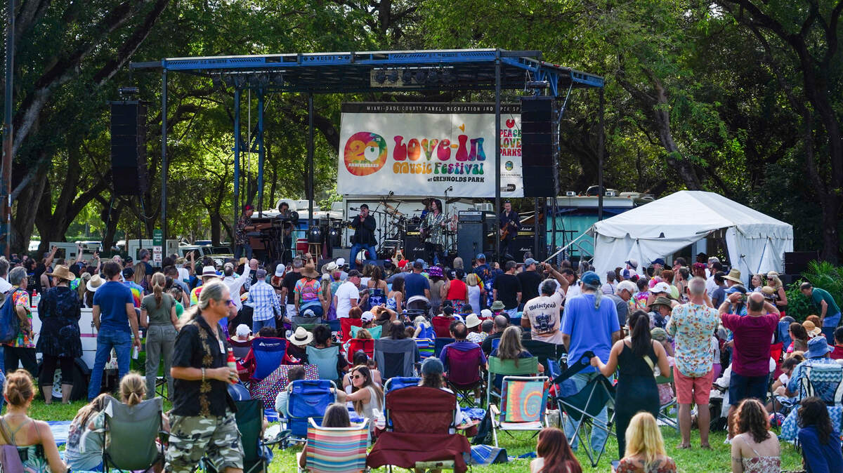 El Love-In Music Festival regresa a Greynolds Park para su 21º aniversario este 22 de febrero. 