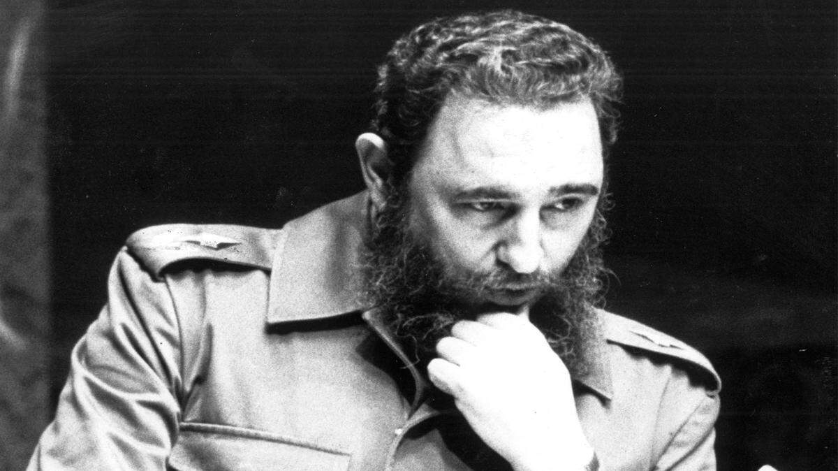El ex líder cubano Fidel Castro durante su histórico discurso ante la ONU en 1960. 