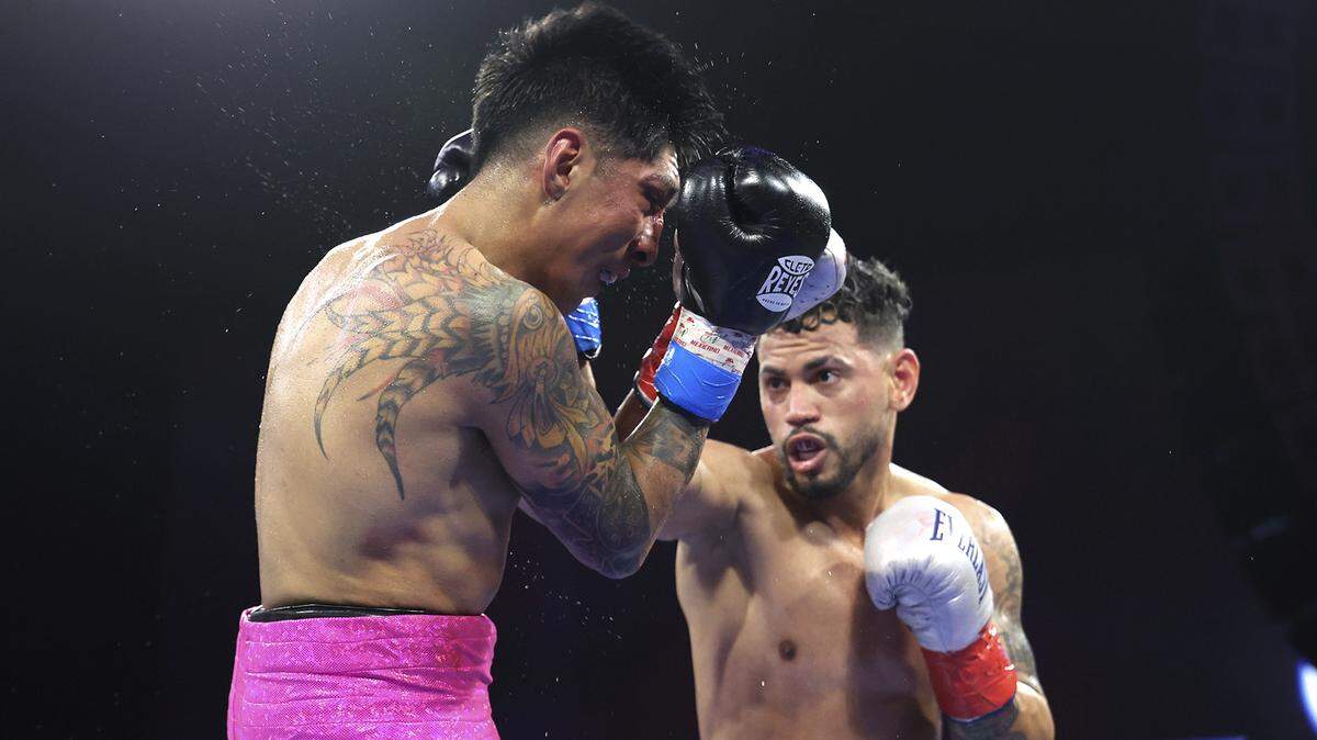 Robeisy Ramírez (der.) no solo retornó a la senda del triunfo el 29 de junio en Miami, sino que lo hizo de manera deslumbrante al vencer por nocaut fulminante a Brandon León Benítez.