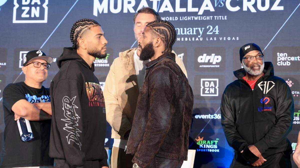 La lucha entre Andy Cruz (der.) y Raymond Muratalla este sábado en Las Vegas no es solo una pelea por el título ligero de la IBF. 