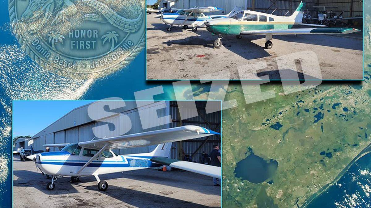 Dos aeronaves fueron decomisadas en Fort Lauderdale, Florida, por presunto contrabando de drogas, según Aduanas y Patrulla Fronteriza.