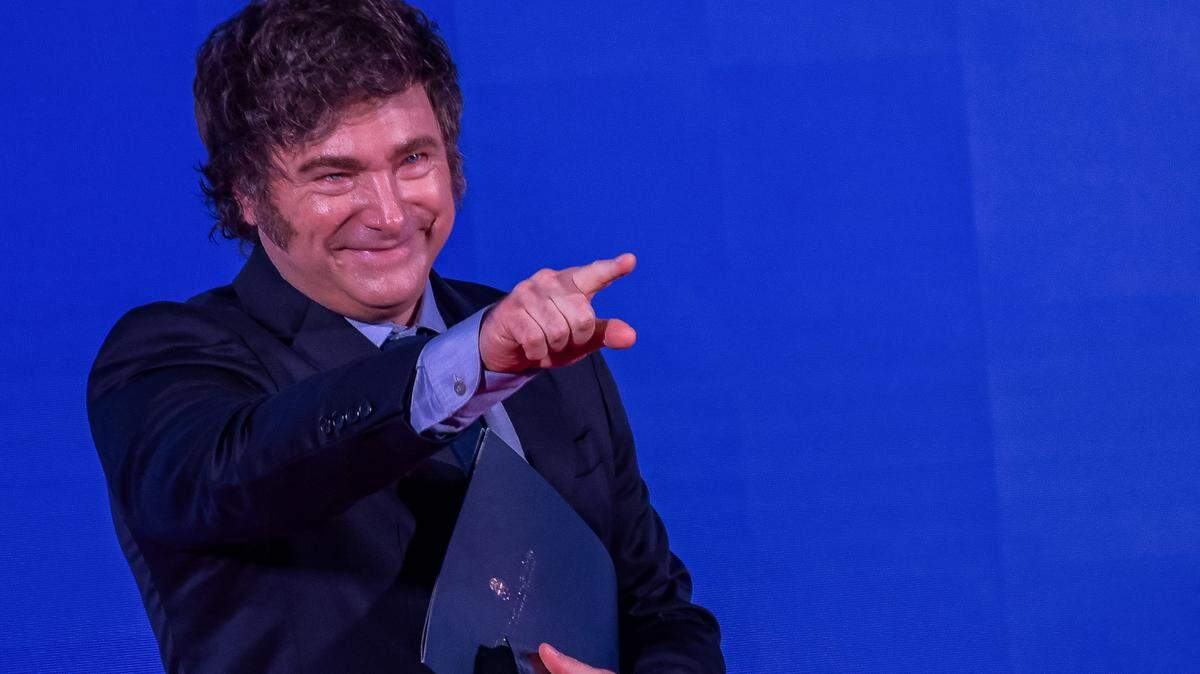 El presidente de Argentina, Javier Milei, asiste al encuentro ‘Atreju’ de Fratelli d’Italia en Roma. 