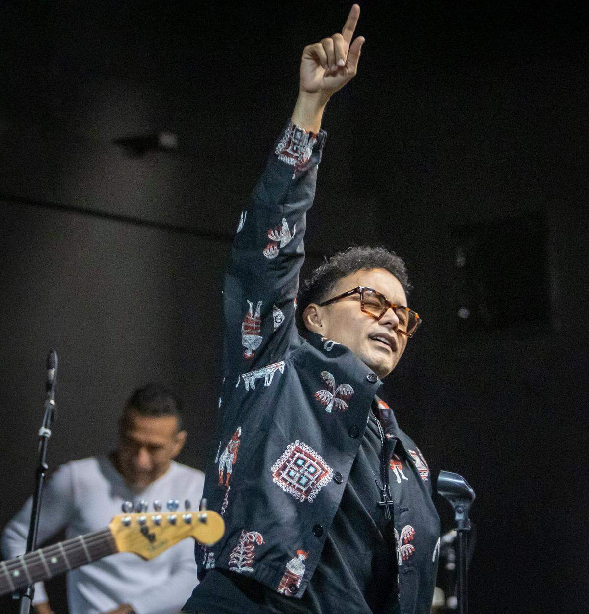 Miami, Florida, November 6, 2023 - Jorge Luis Chacin during rehearsals in a studio in Doral, Florida.
