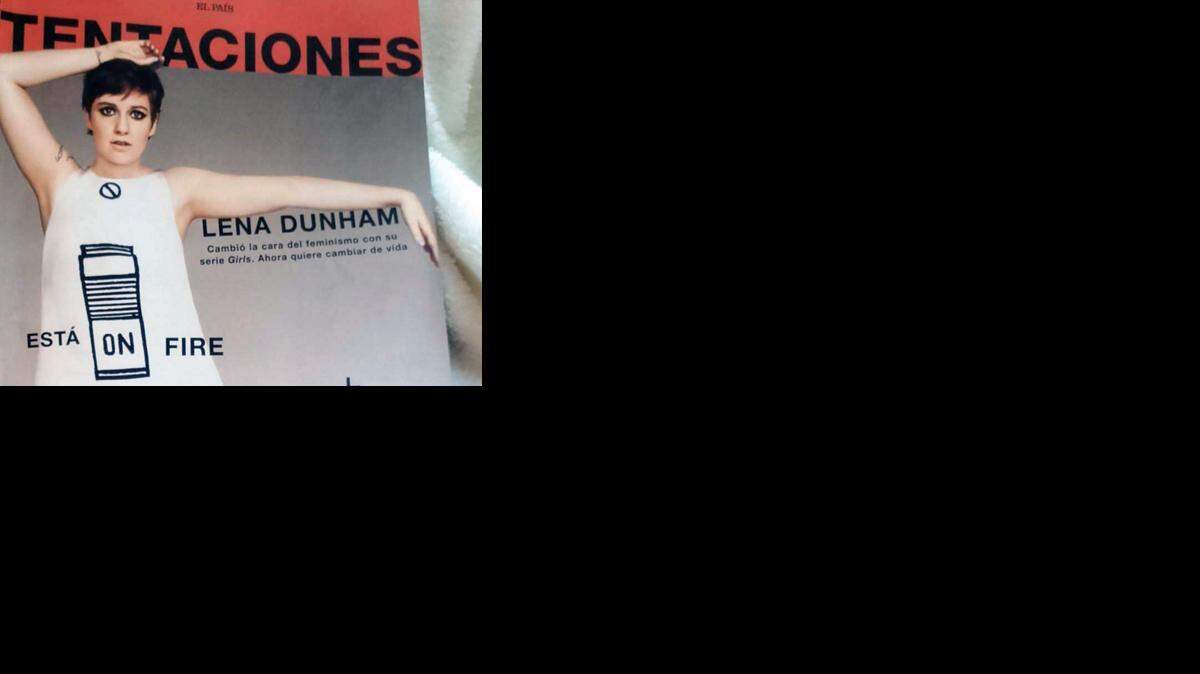  Lena Dunham lanzó hoy su queja a través de la red social Instagram, acompañada de una foto de la portada en cuestión.
