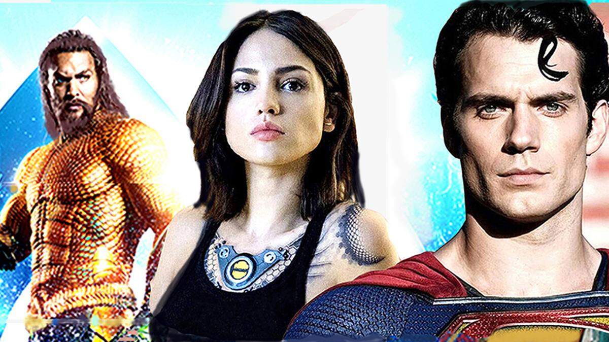 Jason Momoa, Eiza Gonzáles y Henry Cavill.