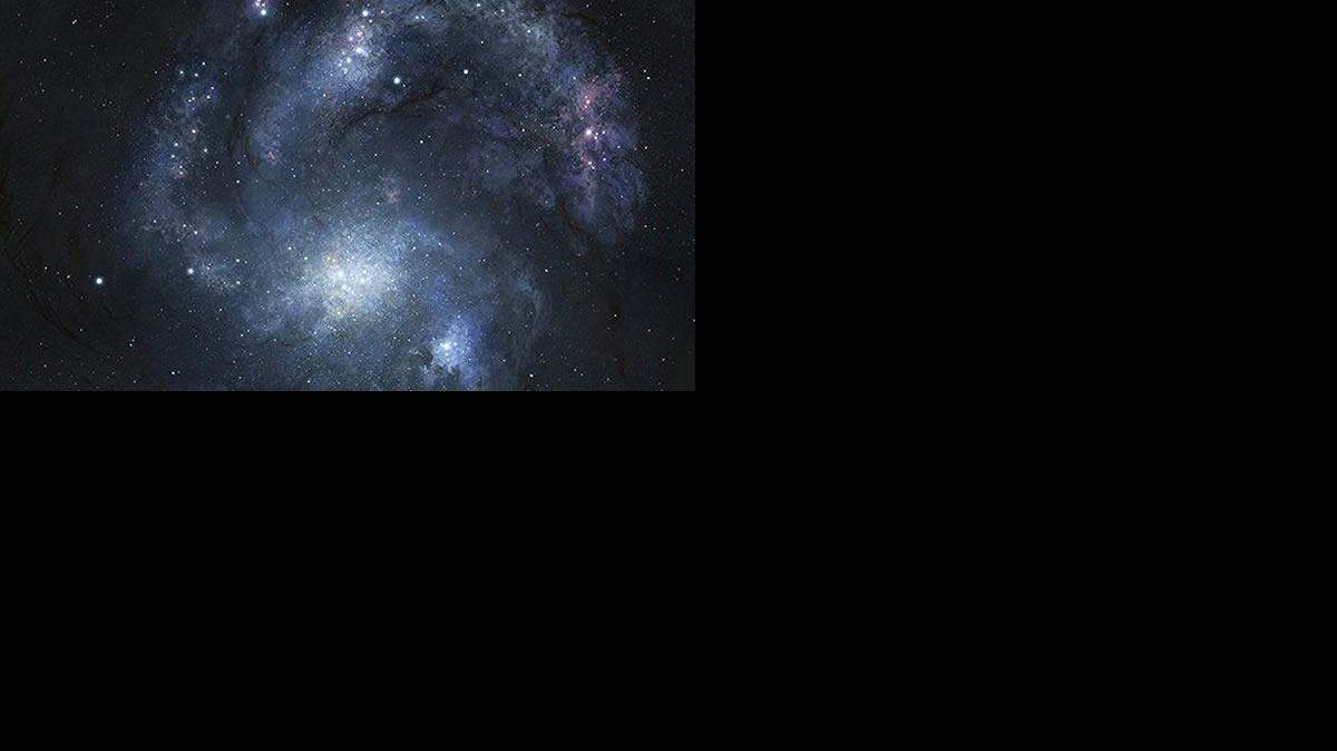 Impresión artística de la Galaxia BX442
