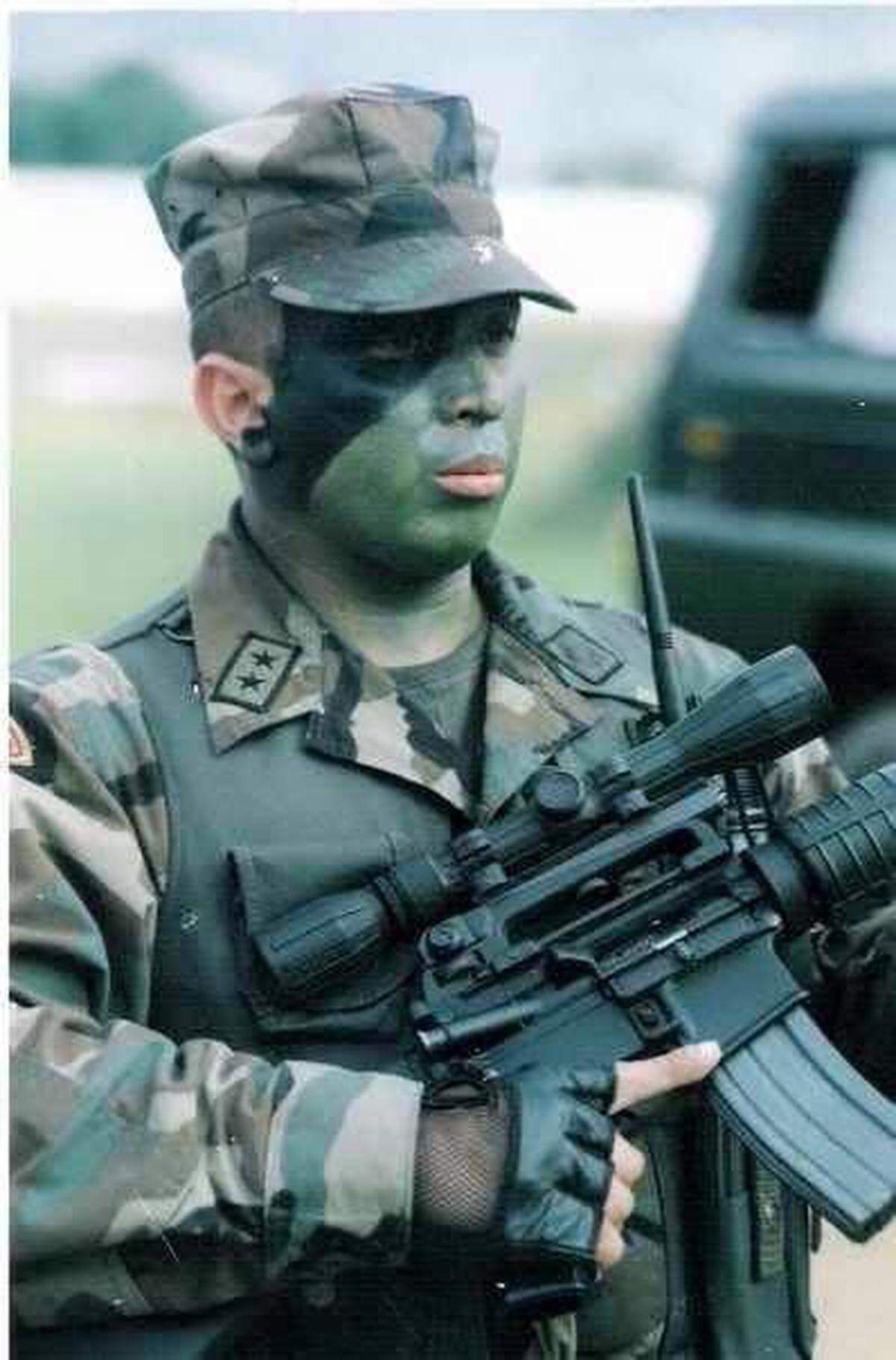Germán Varela cuando se desempeñaba como oficial activo en Venezuela