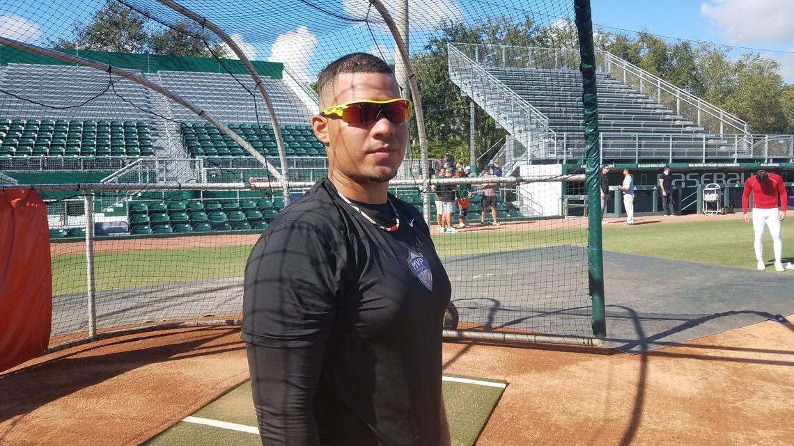 Lionard Kindelán hace gala de poder en su showcase en Miami, el viernes 9 de noviembre de 2018.