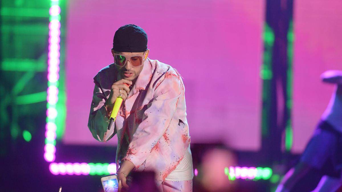 Bad Bunny performs onstage during the 2020 Spotify Awards at the Auditorio Nacional on March 05, 2020 in Mexico City, Mexico. (Photo by Matt Winkelmeyer/Getty Images for Spotify)