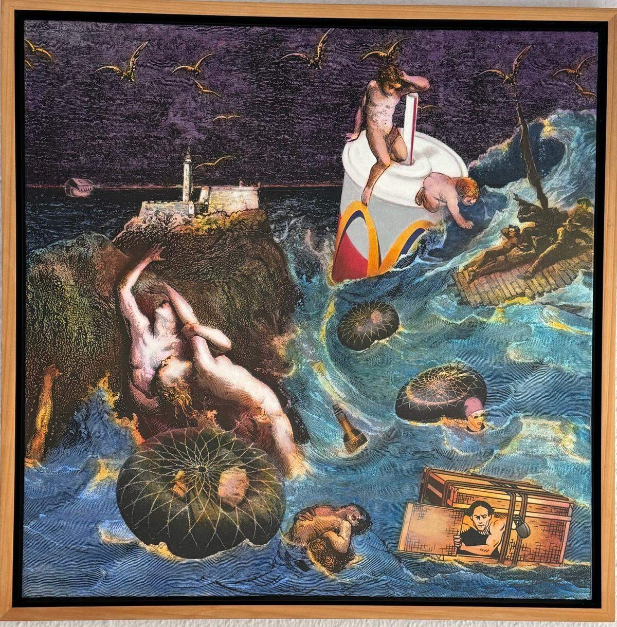 ‘Illusions and Shipwrecks’, 2010, de Ivonne Ferrer. Técnica mixta sobre lienzo, 31 x 31 pulgadas.