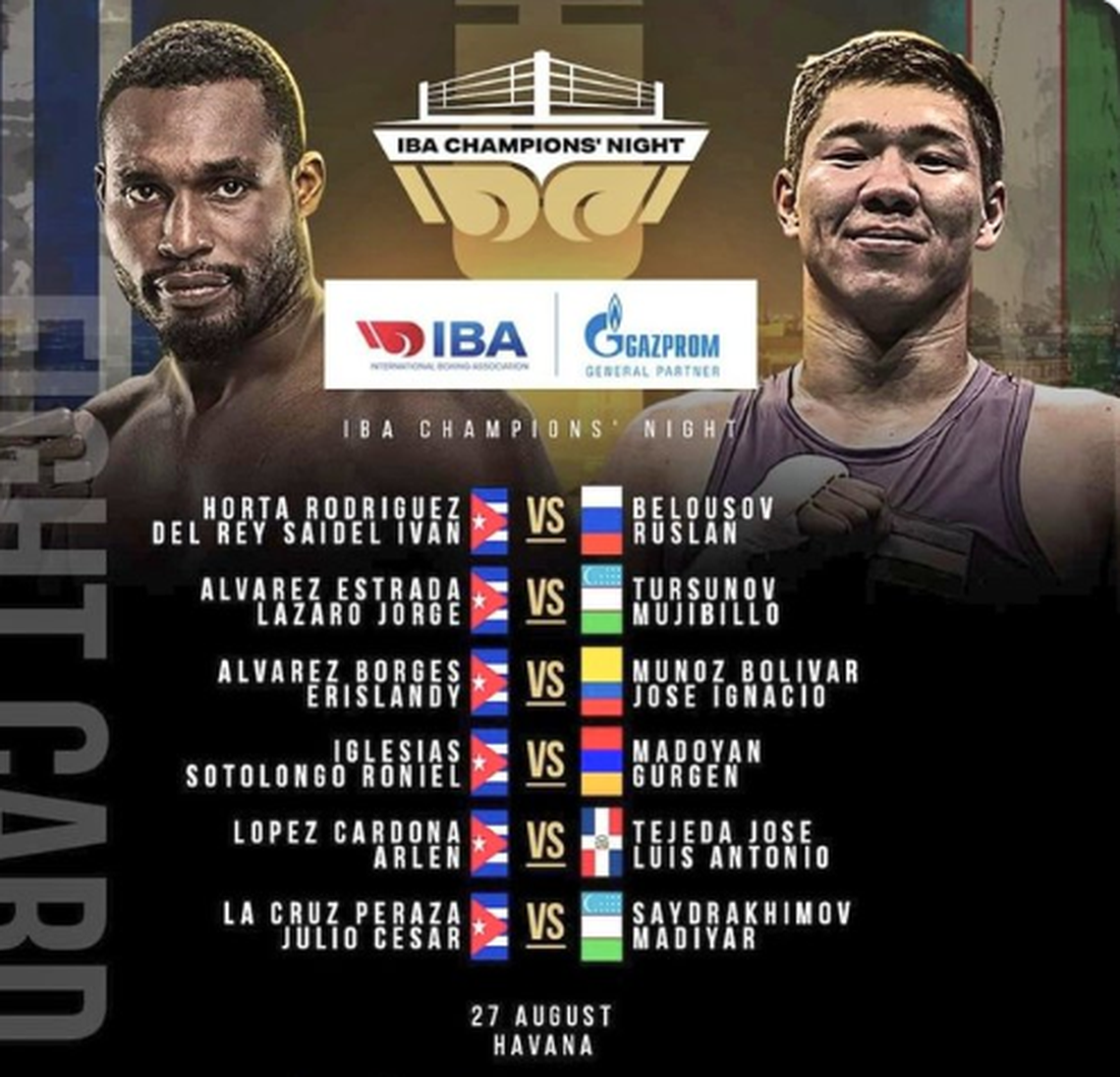 Cartelera de Noche de Campeones.