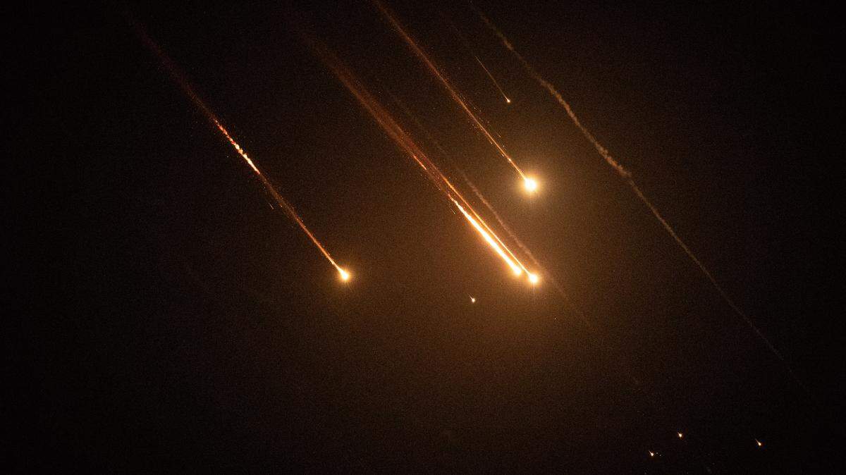 Iranian missiles were intercepted by Israeli defense systems on Oct. 1, 2024.