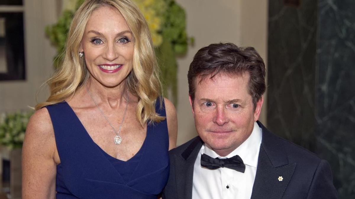 Michael J. Fox, y su esposa Tracy Pollan, llegan a la Cena de Estado en honor del Primer Ministro Trudeau y la Sra. Sophie Grégoire Trudeau de Canadá en la Casa Blanca en Washington, DC el jueves, 10 de marzo de 2016.