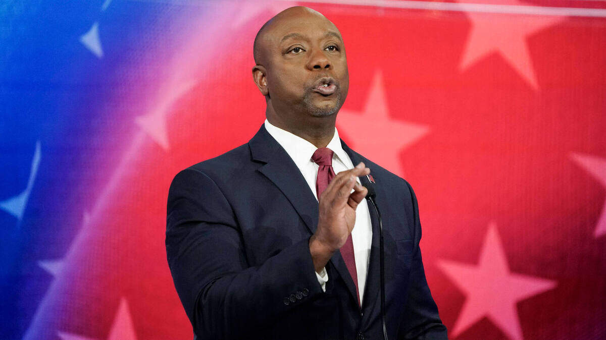 Foto de archivo. El senador Tim Scott anunció el domingo que abandona la contienda por la candidatura republicana a la presidencia para 2024, aproximadamente dos meses antes de que comiencen las votaciones en las asambleas partidarias de Iowa.