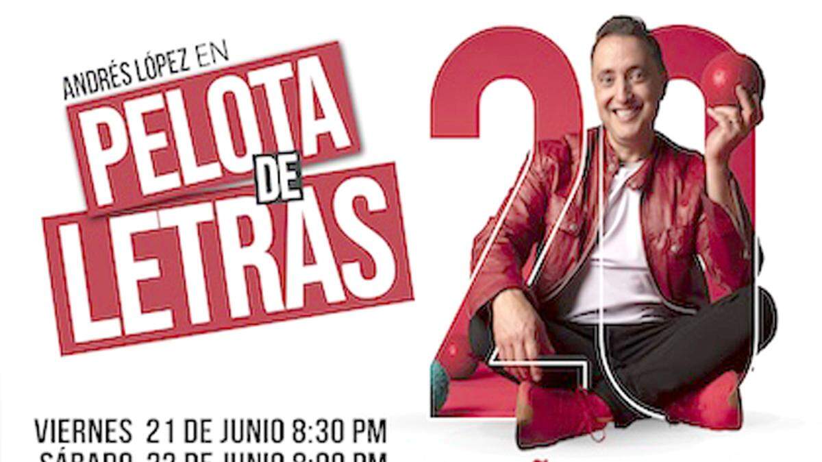 Andrés López en ‘Pelota de letras’ en el Teatro Trail.