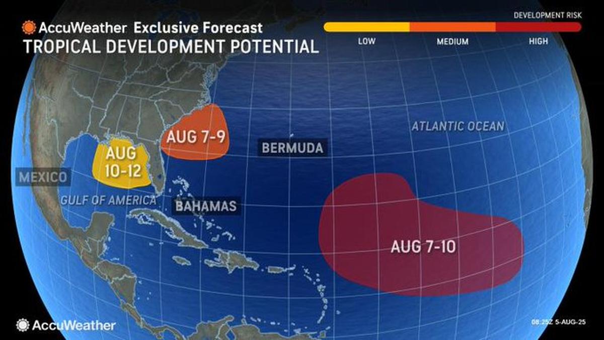 AccuWeather indicó que Dexter representa una preocupación para los sectores de navegación y cruceros.