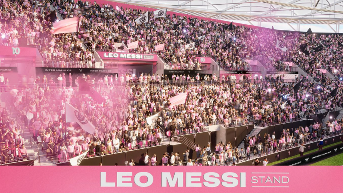 Una de las tribunas del nuevo estadio del Inter Miami, que se inaugurará el 4 de abril, llevará el nombre de su estrella y capitán, Lionel Messi, anunció este viernes el club de la MLS.