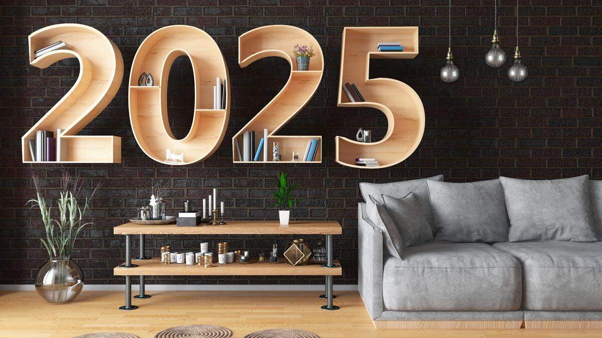 2025 BookShelf with Cozy Interior. 2025 New Year Concept. 3D Render