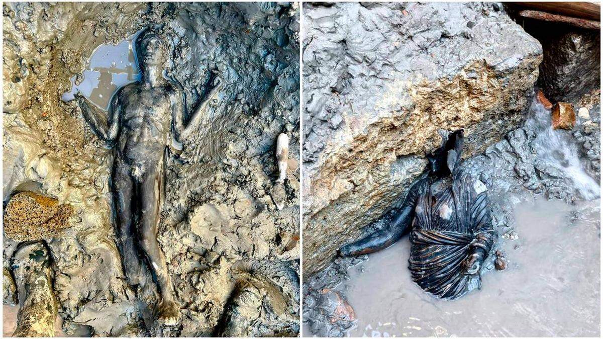 En un manantial de aguas termales hallado en las ruinas de un santuario romano en la Toscana, Italia, los arqueólogos hallaron más de 20 estatuas de bronce.