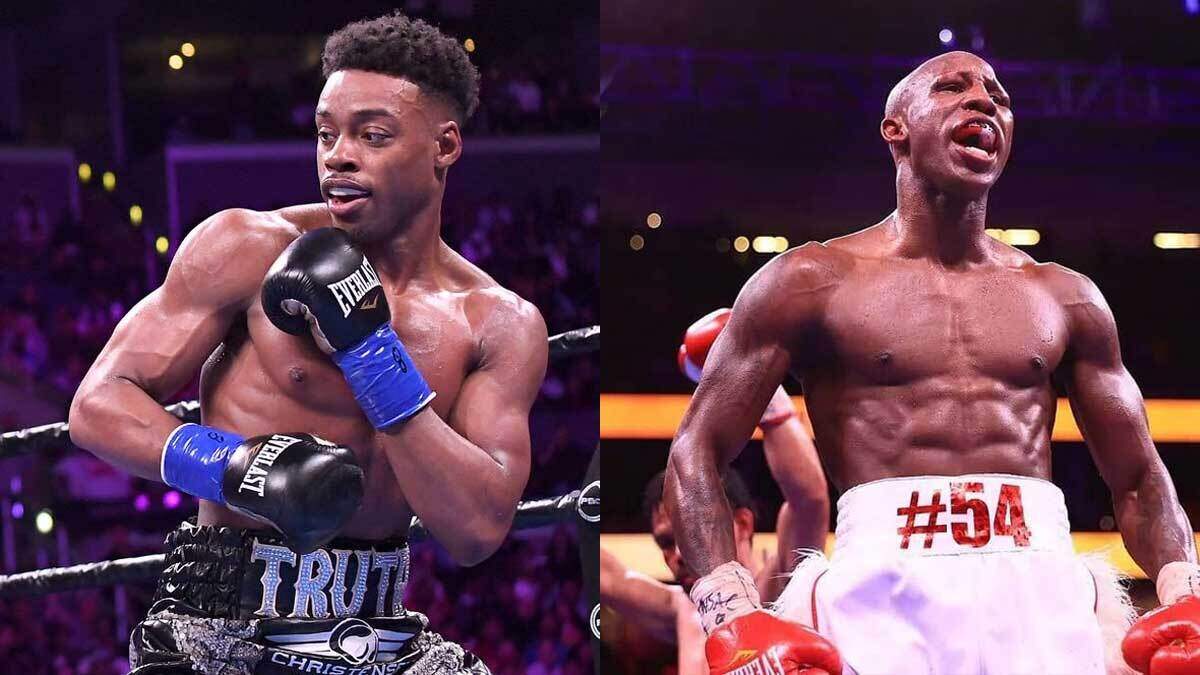 Yordenis Ugás (der.) comentó que pronto vendría un gran anuncio, pero Errol Spence Jr lo confirmó. Ambos chocarán el 16 de abril en el AT&T Estadium de Arlington, Texas, para unificar tres de las cuatro fajas vigentes en el peso welter.
