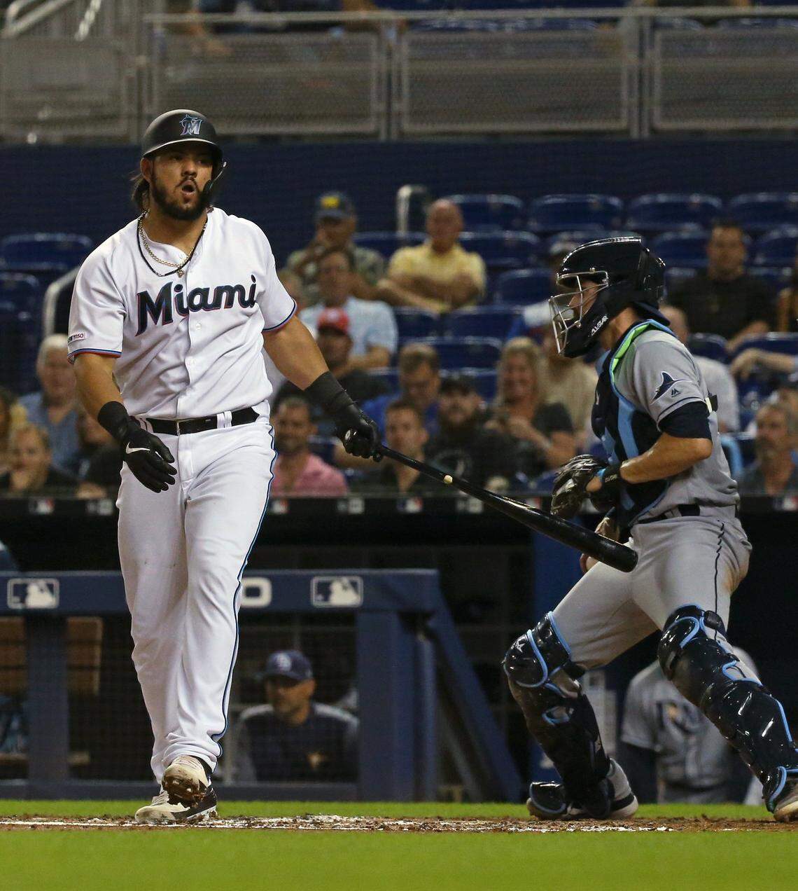 Jorge Alfaro has just seven hits in May after a promising start to the 2019 season.