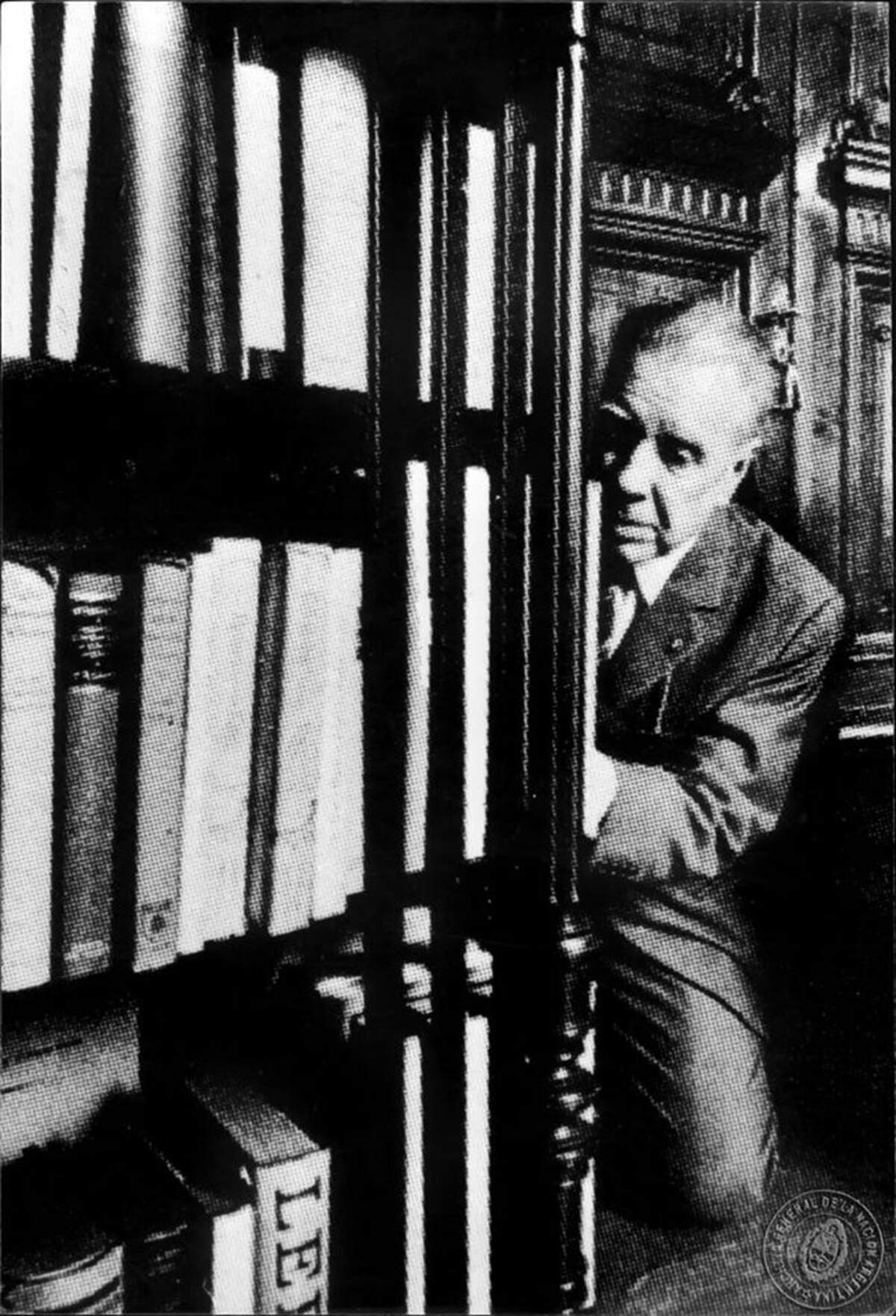 Retrato de Borges en la Biblioteca Nacional de Argentina.&nbsp;