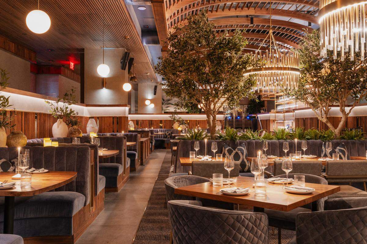 El comedor de Sparrow Italia, el primer (pero no último) restaurante en Miami del grupo hotelero Noble 33.