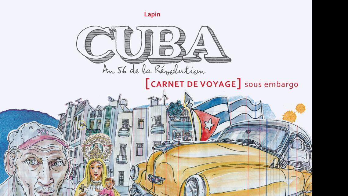 Fotografía facilitada por la editorial "La boîte à bulles" . Hechizado por la vetusta belleza de los automóviles estadounidenses fabricados antes de 1960 que aún circulan por las calles de La Habana, el dibujante francés Lapin viajó a Cuba para elaborar un catálogo ilustrado de esas reliquias rodantes, los "almendrones". Pero sucumbió a la plasticidad de la isla, a sus contradicciones, y a sus gentes y, tres semanas después, regresó a Europa con mucho más que un inventario en tinta y acuarela de esos prodigios de la mecánica y víctimas de la política que entraron en la isla antes de que en 1960 Estados Unidos decretara el embargo a las exportaciones a Cuba. 
