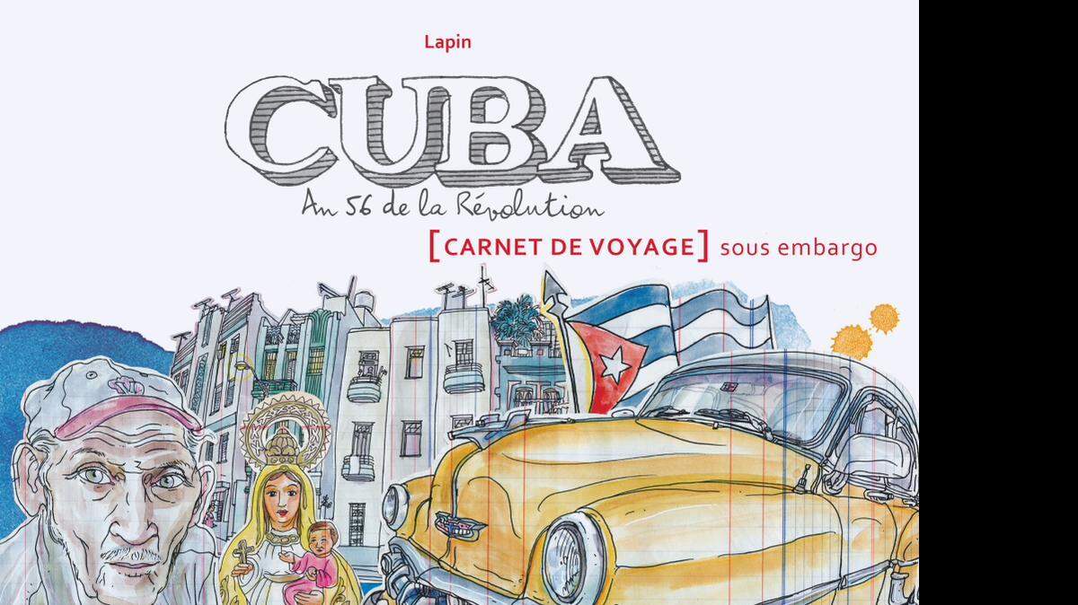 Fotografía facilitada por la editorial "La boîte à bulles" . Hechizado por la vetusta belleza de los automóviles estadounidenses fabricados antes de 1960 que aún circulan por las calles de La Habana, el dibujante francés Lapin viajó a Cuba para elaborar un catálogo ilustrado de esas reliquias rodantes, los "almendrones". Pero sucumbió a la plasticidad de la isla, a sus contradicciones, y a sus gentes y, tres semanas después, regresó a Europa con mucho más que un inventario en tinta y acuarela de esos prodigios de la mecánica y víctimas de la política que entraron en la isla antes de que en 1960 Estados Unidos decretara el embargo a las exportaciones a Cuba. 