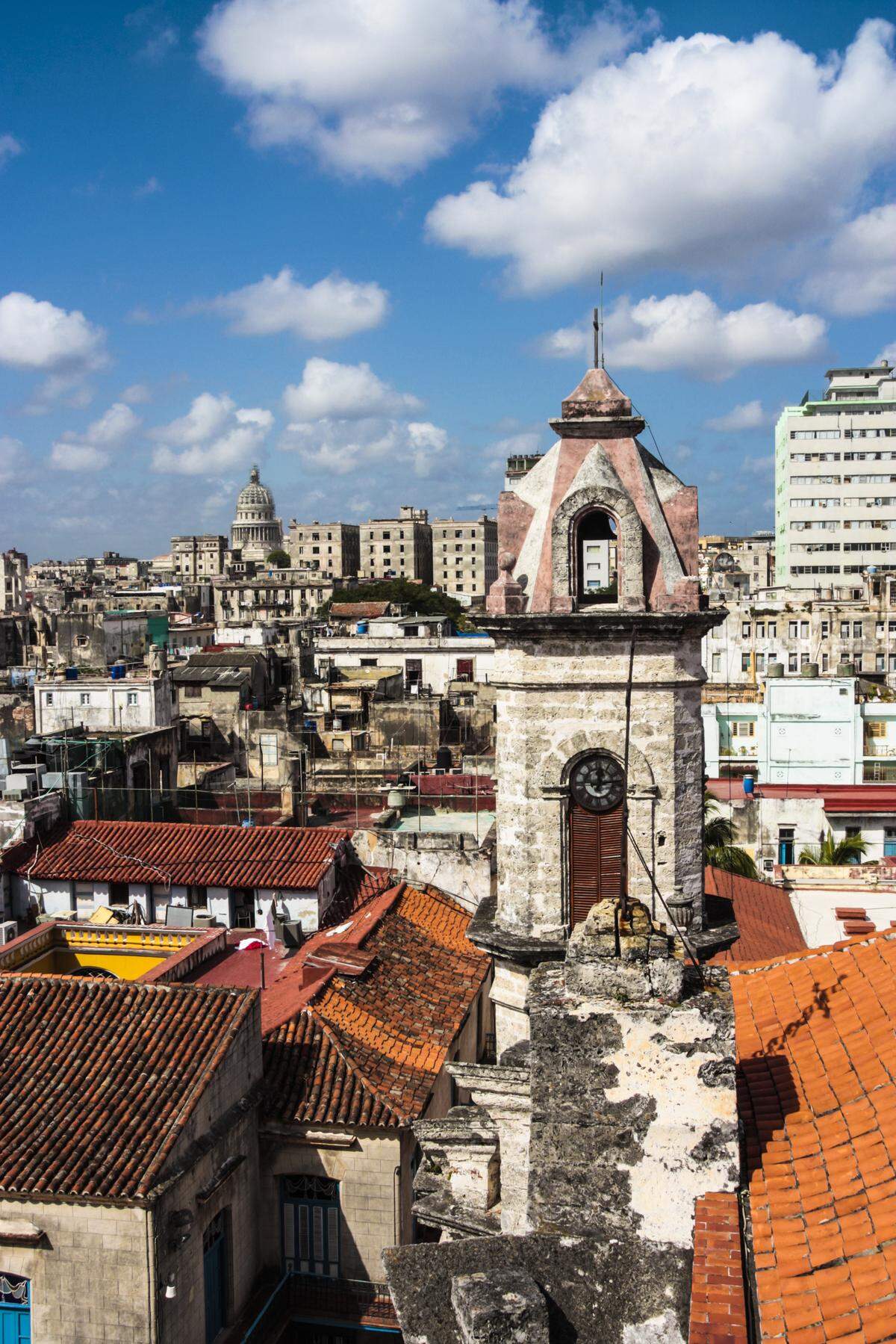 View of Old Havana. The prices of houses in Havana can reach hundreds of thousands of dollars.